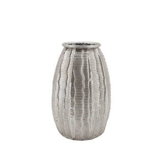 Βάζο μεταλλικό οβαλ σχ.