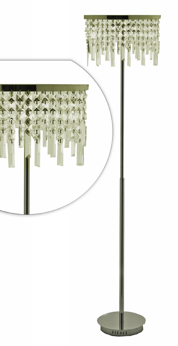 Επιδαπέδιο Φωτιστικό Κρυστάλινο Οβαλ Καπέλο