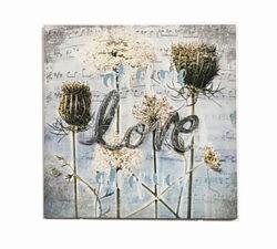 Διακοσμητικός Καμβάς "Love & Flowers"