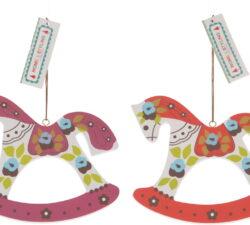 Ξύλινο Αλογάκι "Rocking Horse" 2 σχέδια 13cm