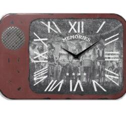 Μεταλλικό  Ρολόι "Memories" Vintage κόκκινο