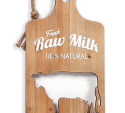 Διακοσμητική βάση κοπής με  print "Raw Milk"