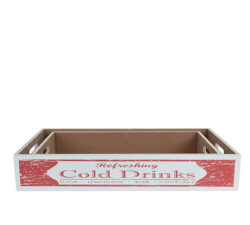 Δίσκος Σετ 2τεμ."Cold Drinks" σε Λευκό/Κόκκινο 42/48cm