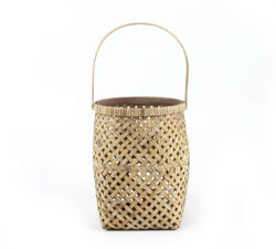 Φανάρι(με γυαλί) από Bamboo φυσικό χρ.