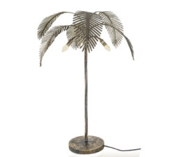 Επιτραπέζια λάμπα "Palm" αντικέ χρυσή Υ.80cm