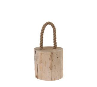 Doorstop από κορμό teak & ναυτικό σχοινί