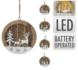 Ξύλινο στολίδι με Led