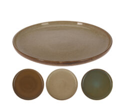 Ρηχό πιάτο stoneware "reactive glaze"