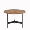 Στρογγυλό side table, μασίφ καπάκι μεταλ.βάση δ.50x39cm