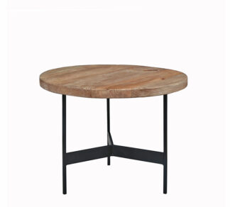 Στρογγυλό side table, μασίφ καπάκι μεταλ.βάση δ.50x39cm