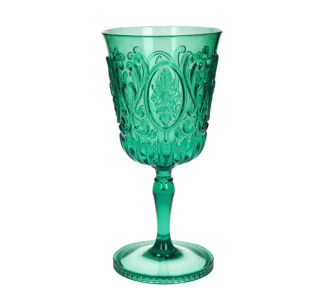 Ακρυλικό ποτήρι με πόδι vintage green
