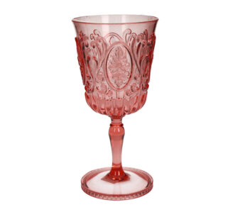 Ακρυλικό ποτήρι με πόδι vintage pink