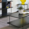 Coffee table με ράφι,μαύρο χρ., δ.120x61x42cm - Image 2