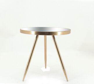 Στρογγυλό Side table με καθρέπτη 40.5x40cm