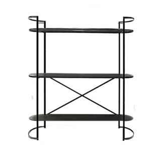 Οβάλ μεταλλική ραφιέρα με 3 ράφια 152x161cm