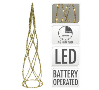 Διακοσμητικός κώνος με 40 Led & timer