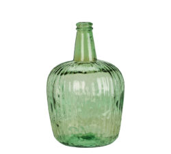 Vintage βάζο απο ανακυκλωμένο γυαλί λαδί χρώμα 37cm
