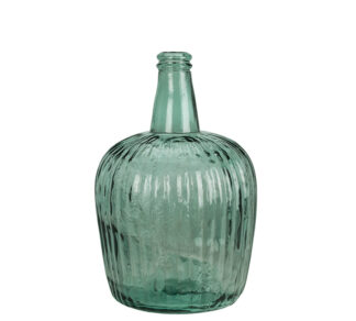 Vintage βάζο απο ανακυκλωμένο γυαλί οινοπνευματί χρώμα 37cm