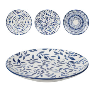 Ρηχό πιάτο New Bone σειρά "Blue bay"