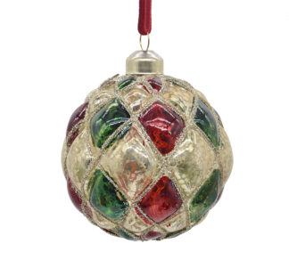 Glass Ball Rhomb Des. Multicolor