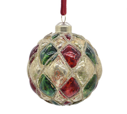 Glass Ball Rhomb Des. Multicolor