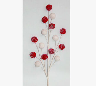 Ball deco spray White Red