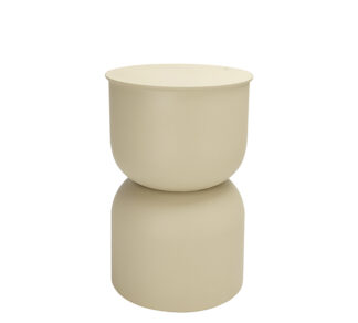 Side table "U" σε εκρου χρώμα διαμ.31cmx46cm