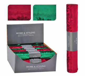 Ύφασμα βελούδο σε κοκ.&πράσινο χρ.