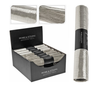 Ύφασμα διακόσμησης γκοφρέ ασημί 28x150cm