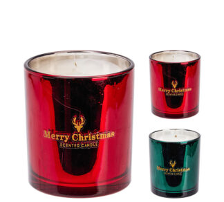 Αρωμ.κερί Merry Xmas σε γυάλα 9x10cm