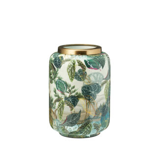 Βάζο εμαγέ σχ."Jungle" 15x20.5cm