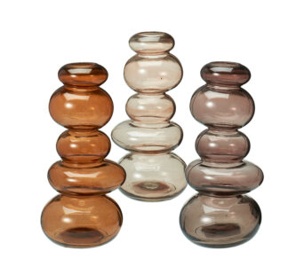 Γυάλινο βάζο "Βότσαλο" σε 3 χρωμ.