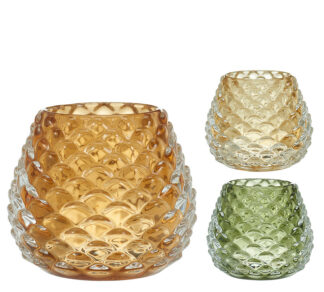 Γυάλινο φανάρι "Pine" σε 3 χρωμ.