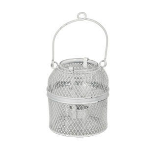 Γυάλινο φανάρι με μεταλλικό πλέγμα