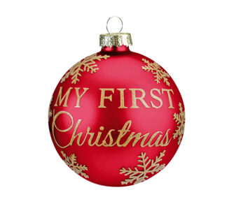 Γυαλ.μπάλλα "My first xmas" κοκκινη 8cm