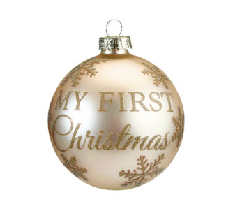 Γυαλ.μπάλλα "My first xmas" χρυσή 8cm