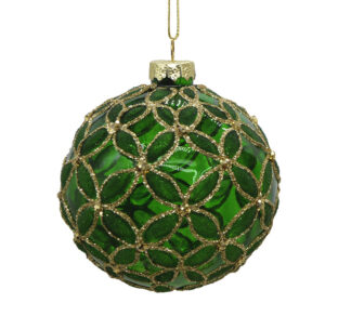 Γυαλ.μπάλλα σχ.μαργαρίτα πράσινο χρ.8cm