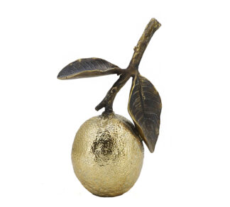 Διακοσμητικό κλαδί με λεμόνι χρυσό 21cm