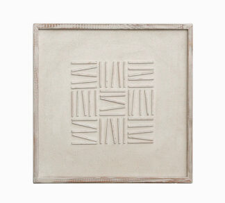 Διακοσμητικό τοίχου από ανακυκλωμένη ξυλεία 62x62cm λευκό χρ.