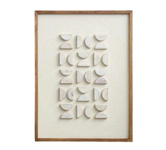 Διακοσμητικό τοίχου από ανακυκλωμένη ξυλεία 62x82cm λευκό χρ.