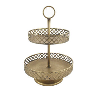 Διόροφη εταζέρα αντικέ χρυσή