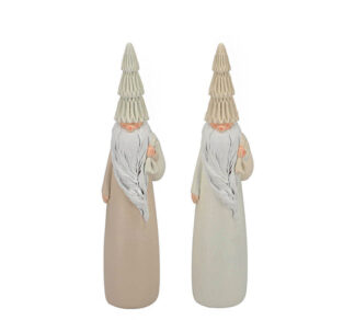 Επιτραπέζιος Αγ.Βασίλης κρεμ/χρυσό 30cm