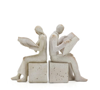 Ζευγάρι άνδρας & γυναίκα βιβλιοστάτης 28cm