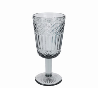 Κολονάτο ποτήρι κρασιού 300ml vintage grey 8x17cm