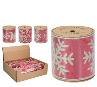 Κορδέλα βελούδο κόκκινο 3σχδ.