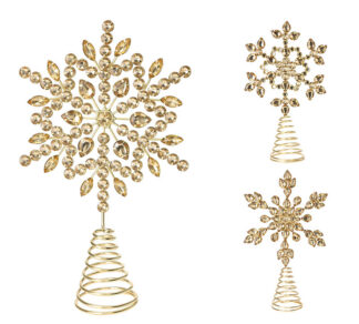 Κορυφή εντελβάις με χρυσές πέτρες 3σχ.