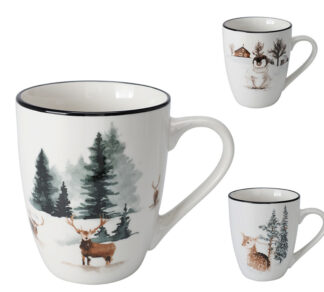 Κούπα new bone 8.5x10cm(320ml) 3 σχ."Forest"