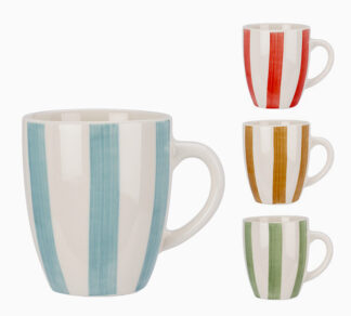 Κούπα stoneware με φαρδυά ρίγα σε 4χρ.