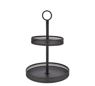 Μεταλλική 2πλή εταζερα σε μαύρο χρ.