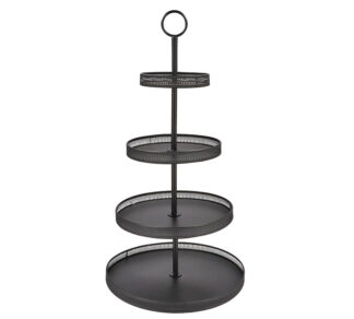 Μεταλλική 4πλή εταζερα σε μαύρο χρ.